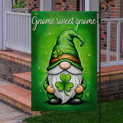 Irish St. Patrick's Day Gnome Sweet Gnome Flag TQN4635F