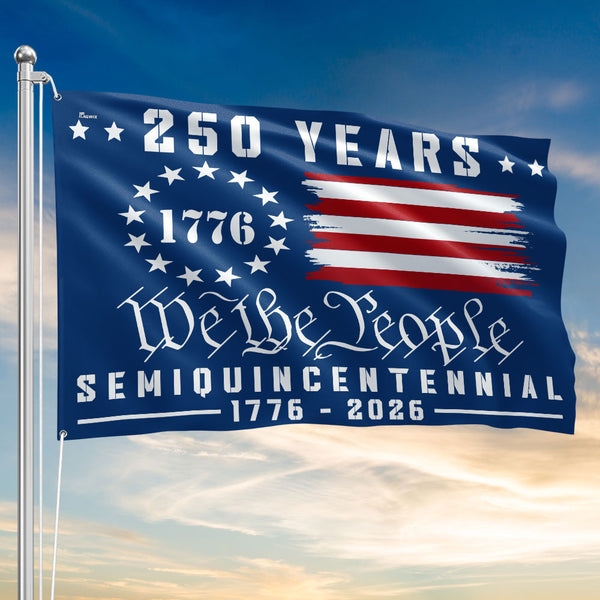 Flagwix American Flag - America 250th Anniversary We The People Grommet Canvas Flag
