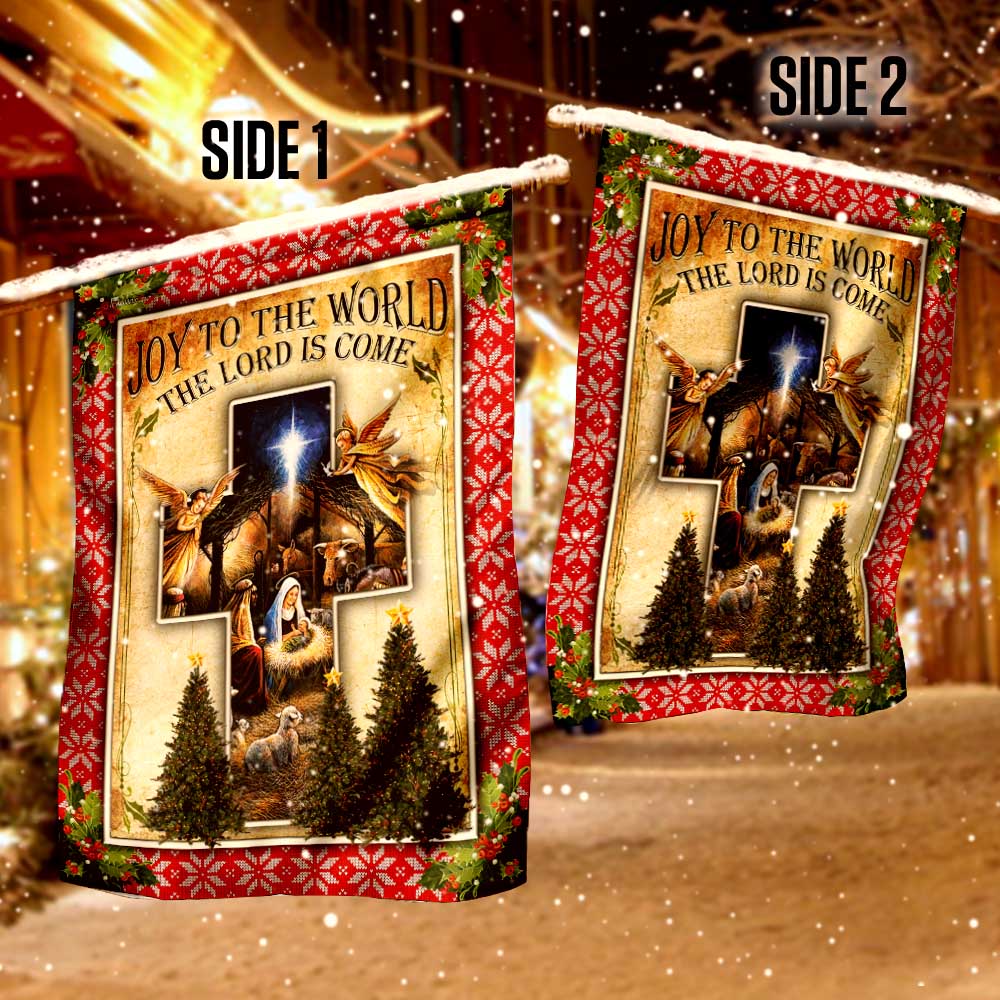 Baby Jesus Christmas FLAGWIX  ™ Joy To The World The Lord Is Come Flag