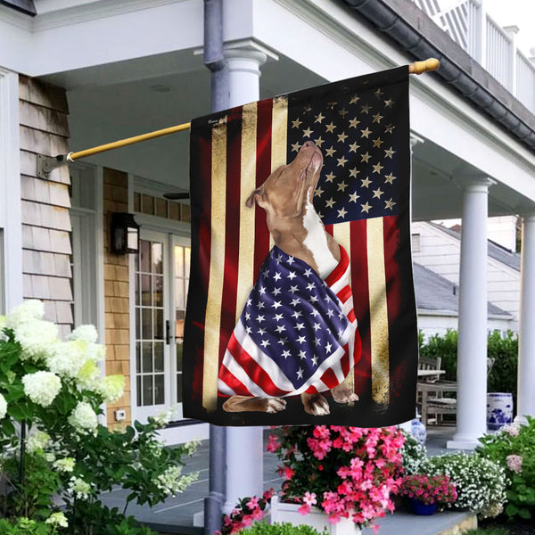 Pitbull American Patriot Flag