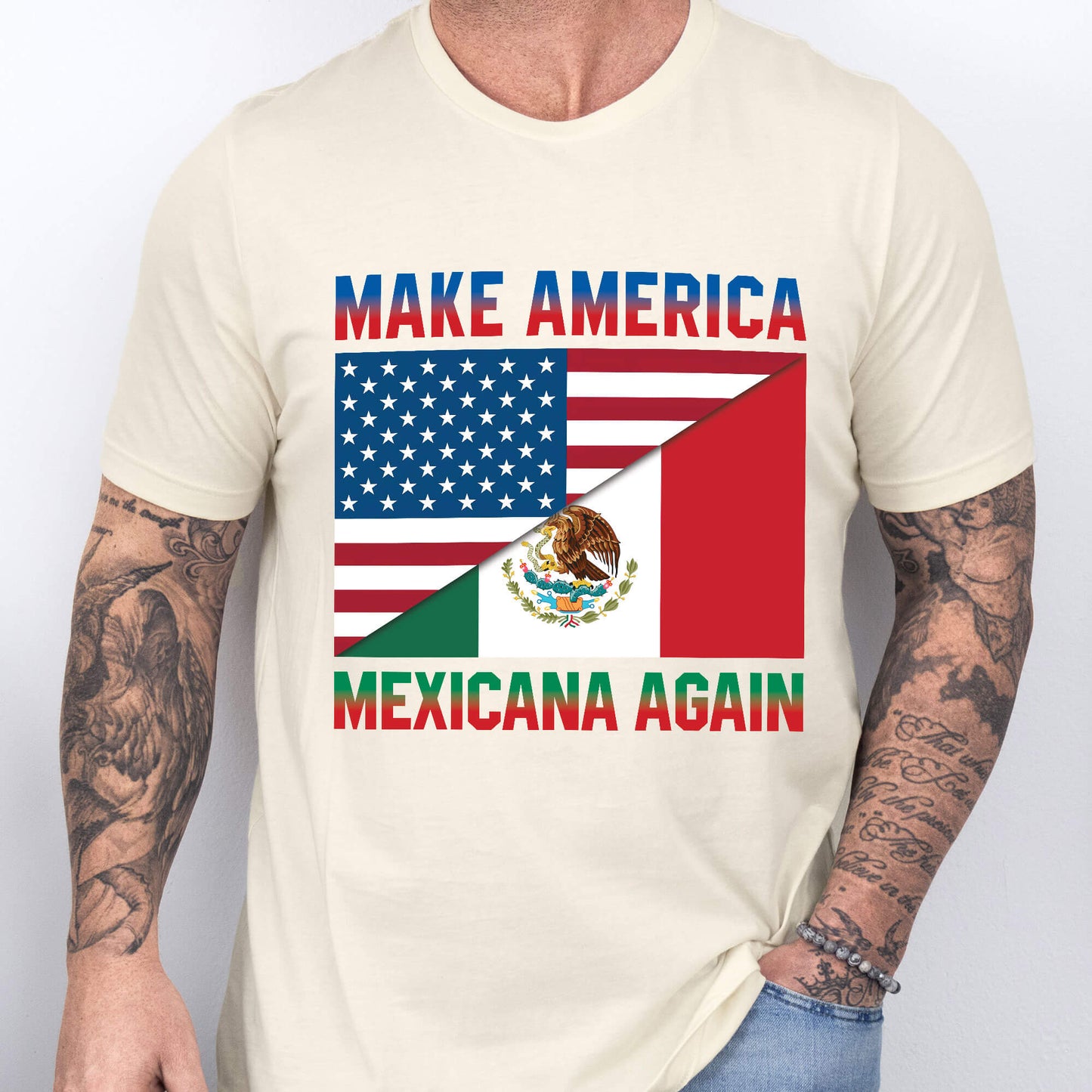 Make America Mexicana Again T-Shirt American Mexico T-Shirt VTM1025TNB