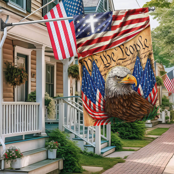 Flagwix American Flag - Eagle Independence Day We The People Patriotic Flag MLN3004F