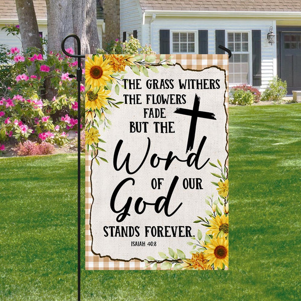 Christian Flag God Stands Forever Christian Sunflower Flag TQN1339F