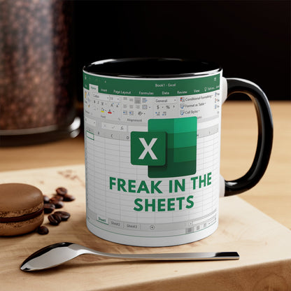 Freak In The Sheets Excel Mug - Funny Coder Gift