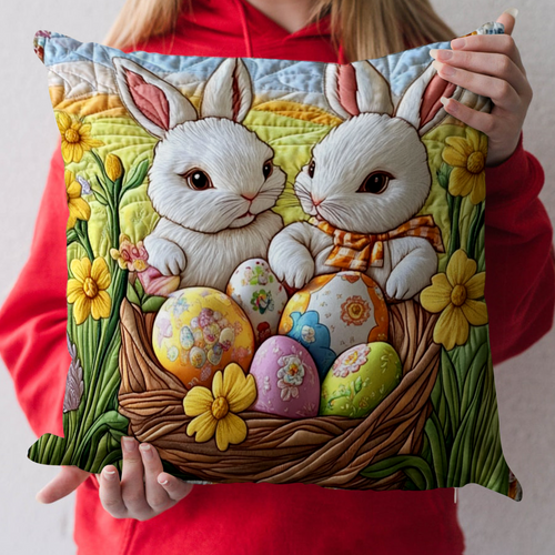 Easter Bunny Quilted Pillow Case NCU0NT6370