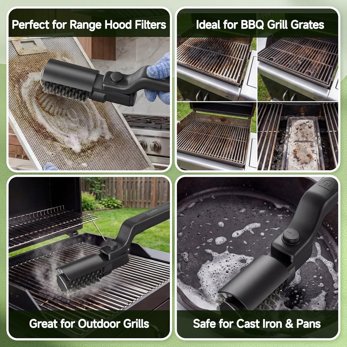 Electric BBQ Grill Brush Cleaner 3X Faster