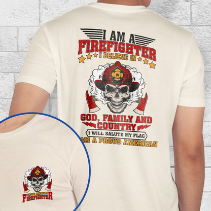 Proud American Firefighter T-Shirt TPT2696NGT