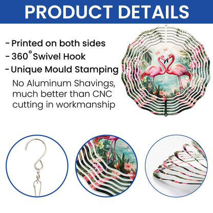 Pink Flamingos Spring Wind Spinner VTM939WS