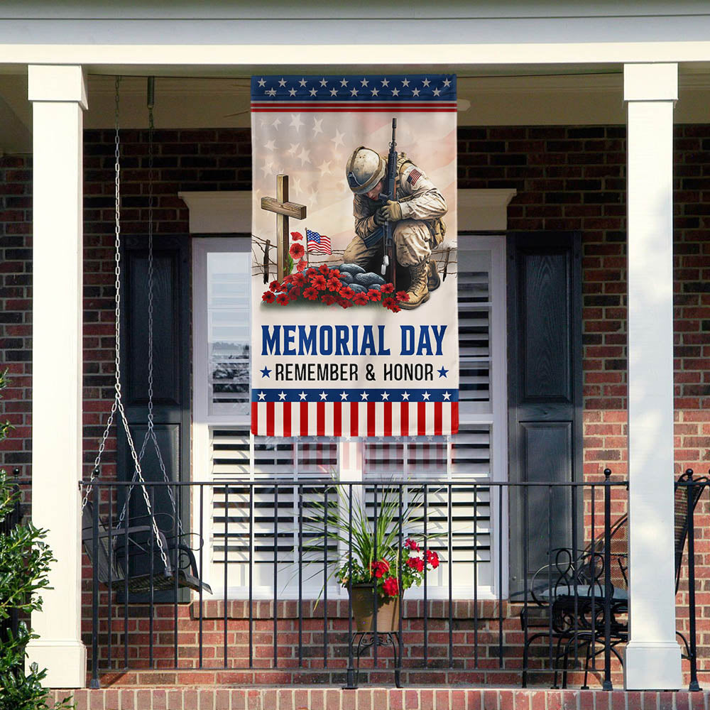 Memorial Day Veteran Remember And Honor Flag NTT12TTH