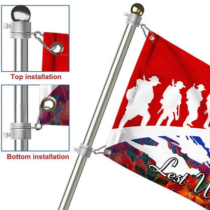 Anzac Day Remembrance Day Grommet Flag Lest We Forget THB3392GFv1