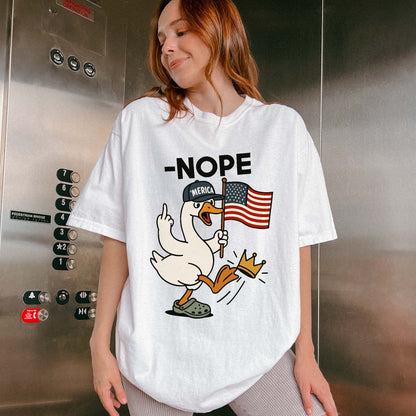 No Kings In America Funny Goose Comfort Colors T-Shirt