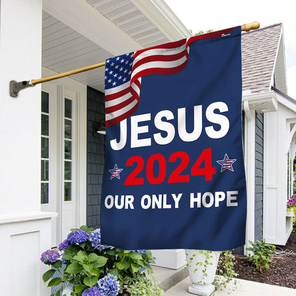 FLAGWIX Jesus 2024 Our Only Hope Christian American Flag MLN2655F