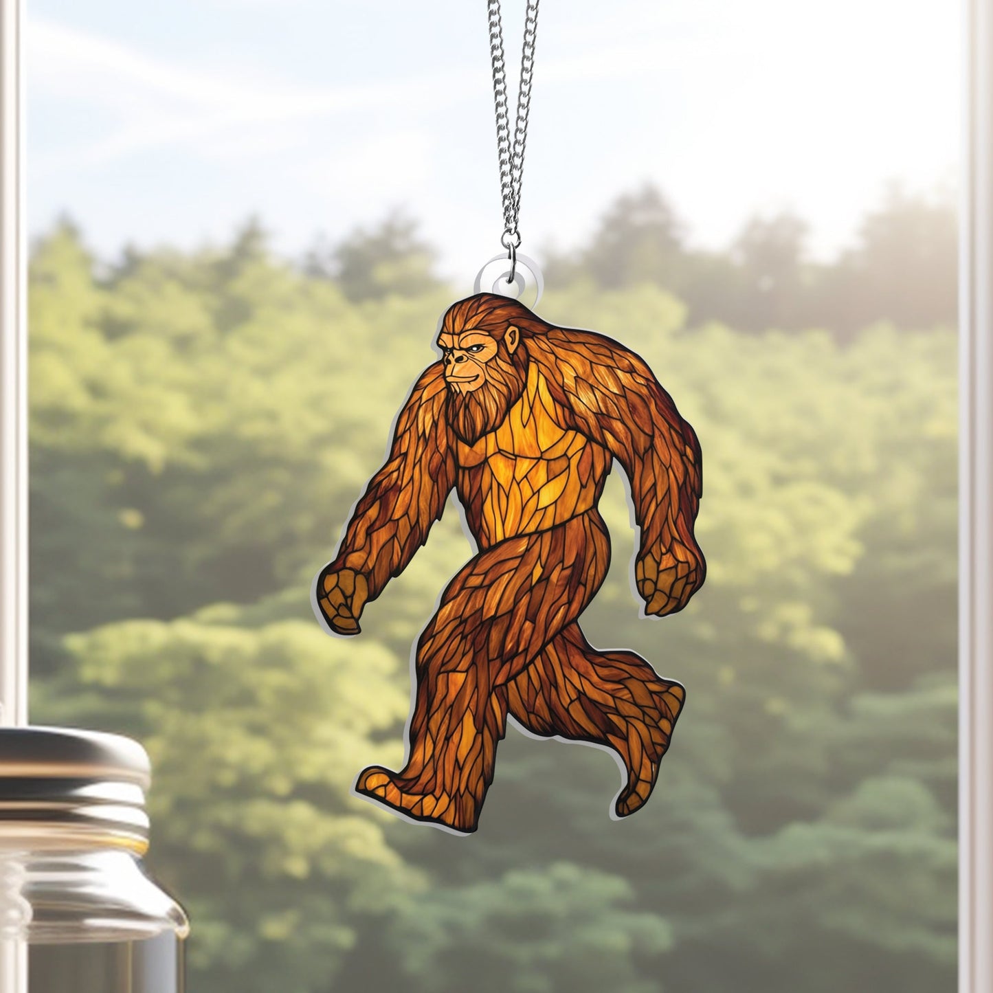 Sasquatch Bigfoot Acrylic Suncatcher Hanging Sign MLN4502AS