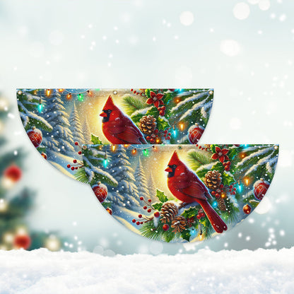 Cardinal Winter Christmas Non-Pleated Fan Flag TQN4068FL