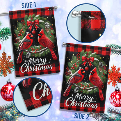 Cardinal Merry Christmas Flag MLN3787F