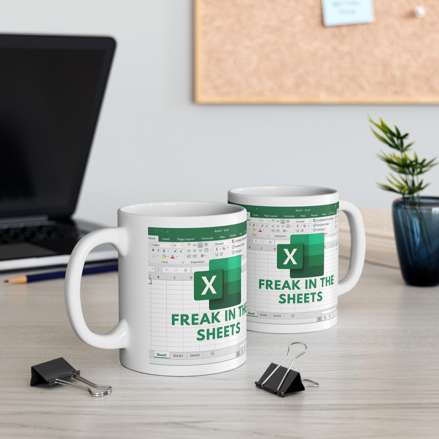 Freak In The Sheets Excel Mug - Funny Coder Gift