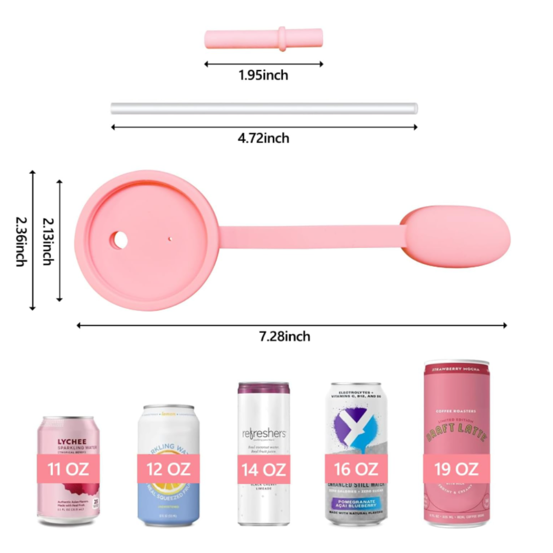 Silicone Can Cover With Straw