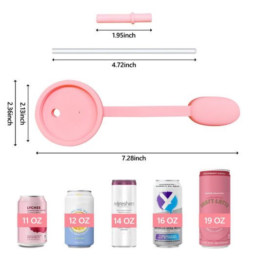 Silicone Can Cover With Straw
