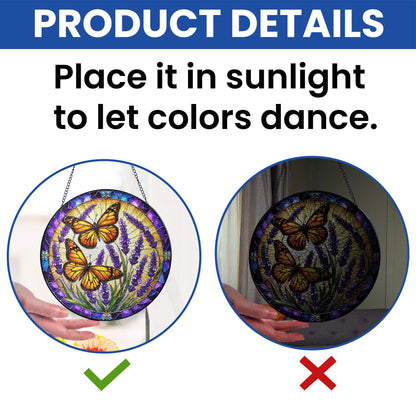 Butterfly Stained Glass Butterflies Decor QTR1083PMN