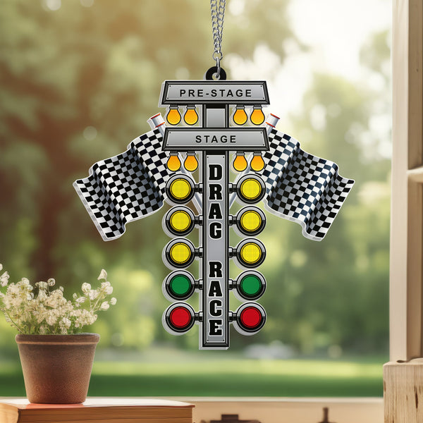 Drag Racing Acrylic Suncatcher Hanging Sign MLN5048AS