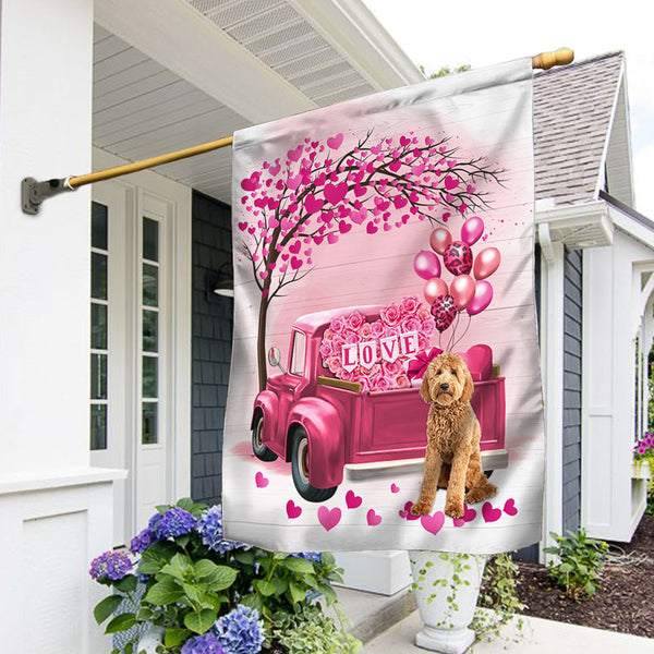 Dog Flag Valentine Goldendoodle Flag QTR380Fv9