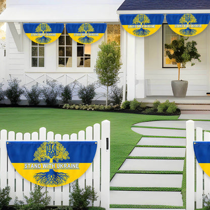 Stand With Ukraine Non-Pleated Fan flag TQN4933TNB