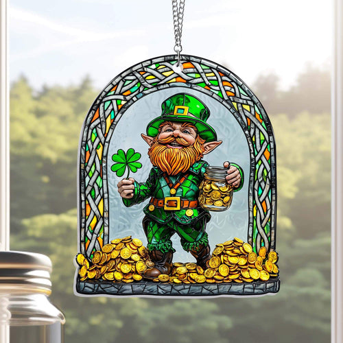 Leprechaun Irish Happy St. Patrick's Day Acrylic Suncatcher Hanging TPT2605TNB