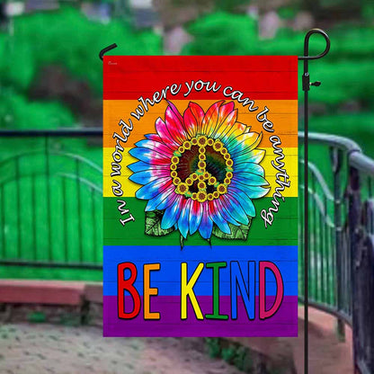 Be Kind Hippie Peace Sign Sunflower LGBT Flag TPT801F