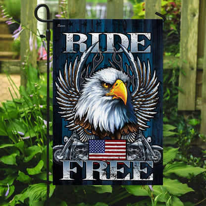 Biker - Ride Free Flag
