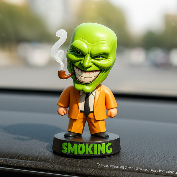 Vehicle-mounted shaking head ornament: Green-faced gentleman