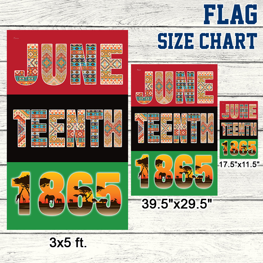 Black History Month Flag Juneteenth 1865 BNN145F