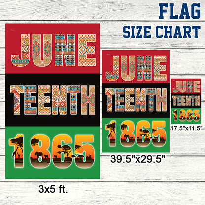 Black History Month Flag Juneteenth 1865 BNN145F
