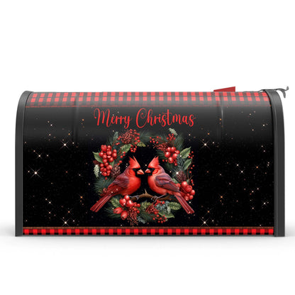 Cardinal Merry Christmas Garden Flag &amp; Mailbox Cover TQN1811MF