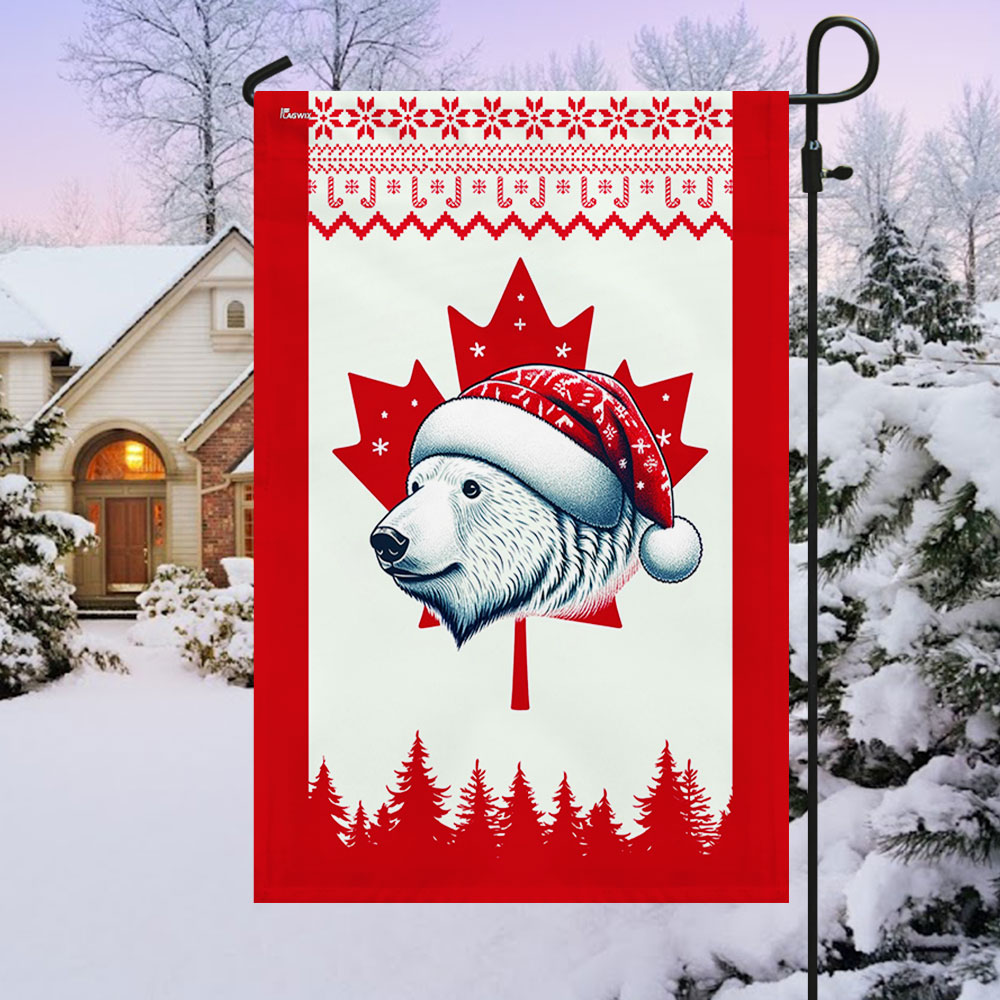 Bear Christmas Canadian Flag TQN2077F