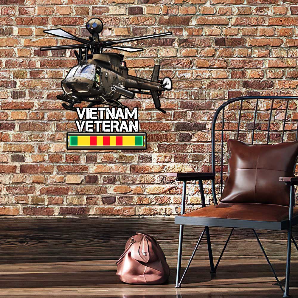 Huey Helicopter Vietnam War Memorial Hanging Metal Sign DBD2687F