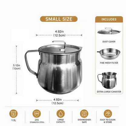 304 Stainless Steel Deep Fryer Pot Set for Kitchen, Frying, Cooking, Camping
