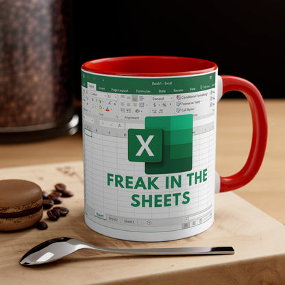 Freak In The Sheets Excel Mug - Funny Coder Gift