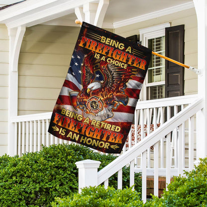Being A Retired Firefighter Is An Honor Flag