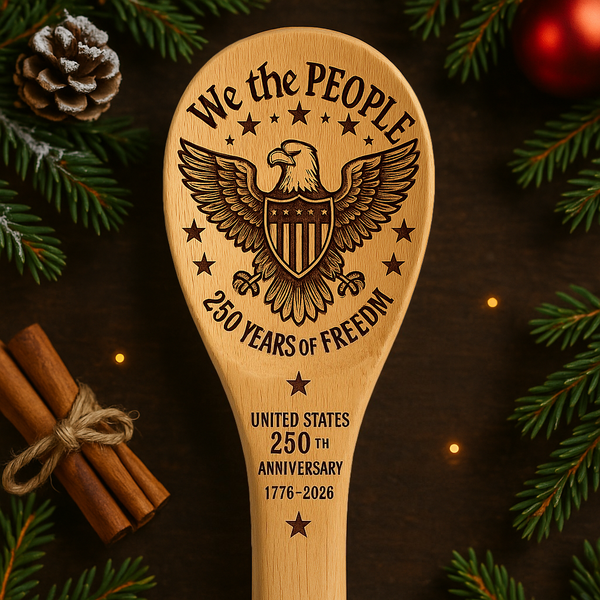 United States 250th Anniversary Commemorative Wooden Spoon