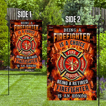 Being A Retired Firefighter Is An Honor Flag
