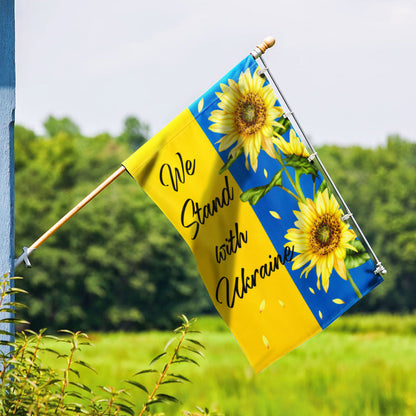 Support Ukraine Sunflower Flag We Stand With Ukraine Flag VTM1127LTH