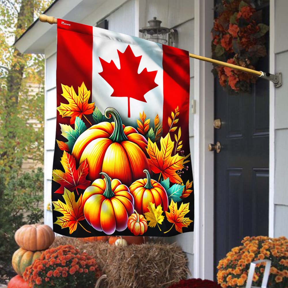 Autumn Pumpkins Canadian Fall Flag MLN3750F