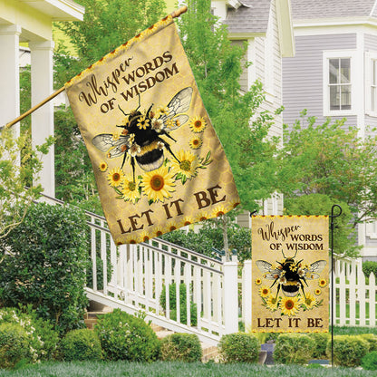 Bee Hippie Flag Whisper Words Of Wisdom Let It Be MLN358F
