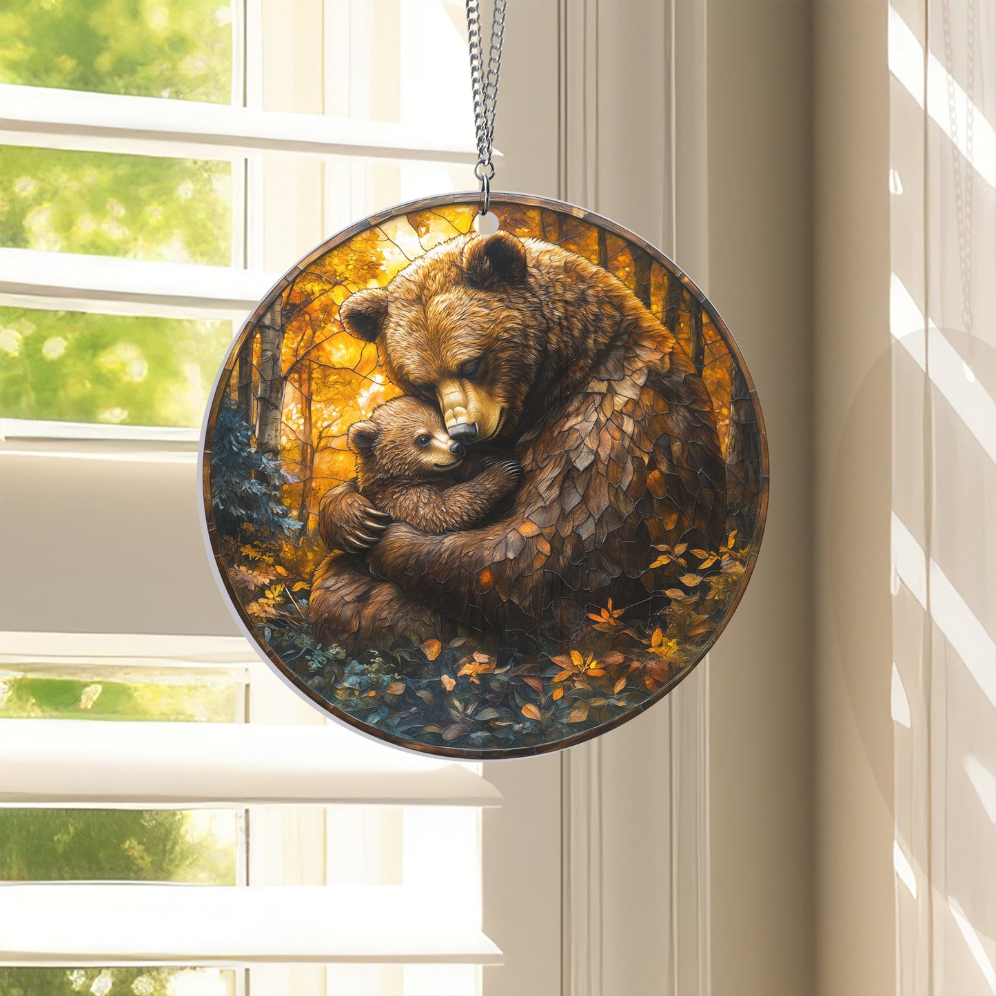 Mama Bear And Cub Mothers Day Acrylic Suncatcher Hanging TQN4873NGT