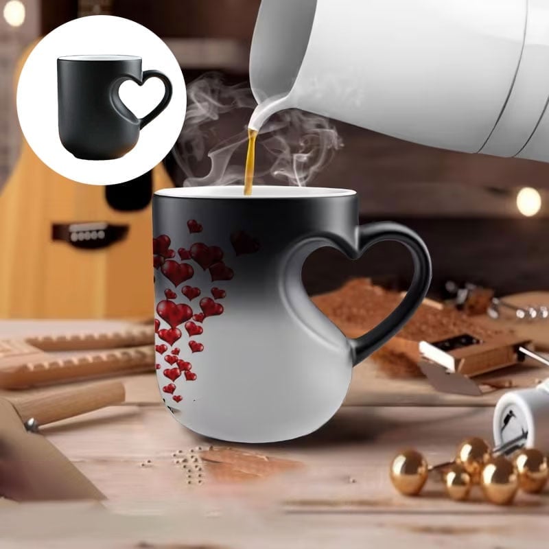 ❤️Heart-shaped Color-changing Ceramic Mug