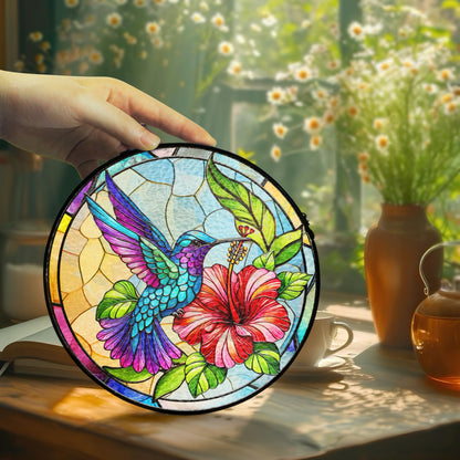 Hummingbird Stained Glass Suncatcher TQN5113NTH