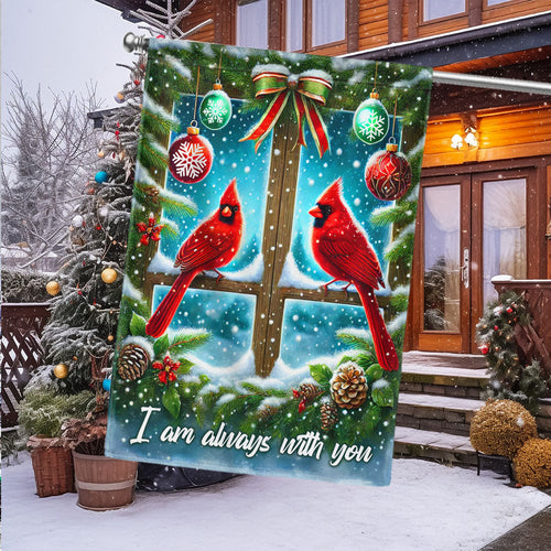 Cardinal Christmas Flag I Am Always With You Flag MLN4268F
