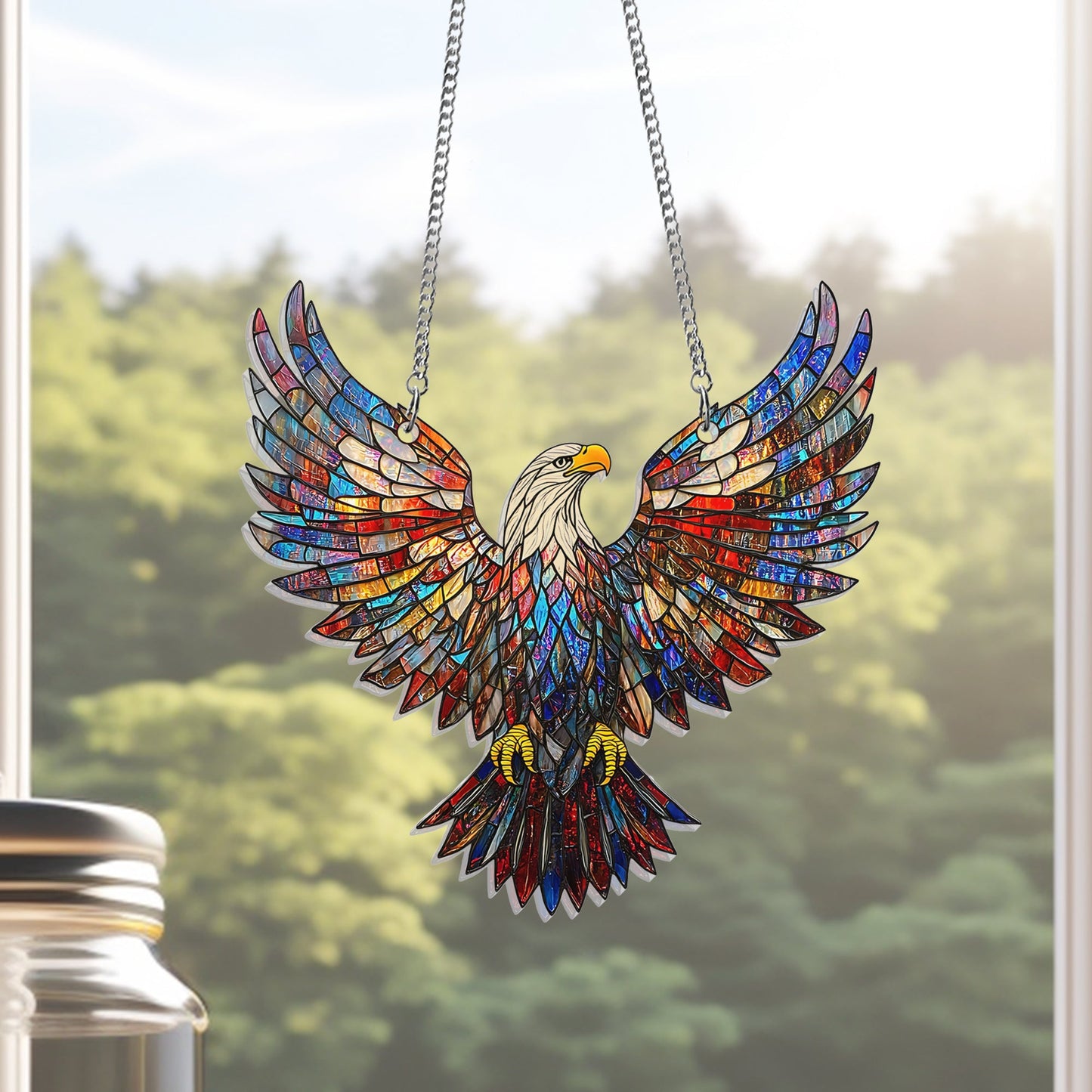 Bald Eagle Suncatcher Acrylic Window Hanging VTM1055PMN