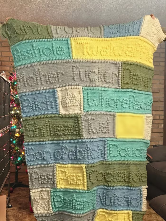 ⏰Christmas Sale 49% OFF🎄Handcrafted Funny Cussword Blanket