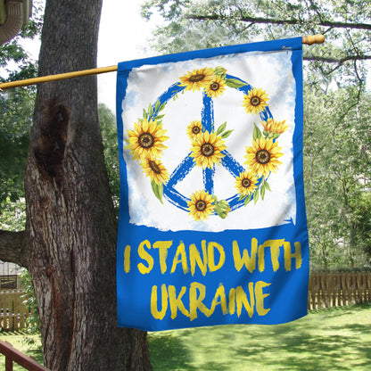 I Stand With Ukraine Peace Sign Support Ukraine Flag TQN4931NTH